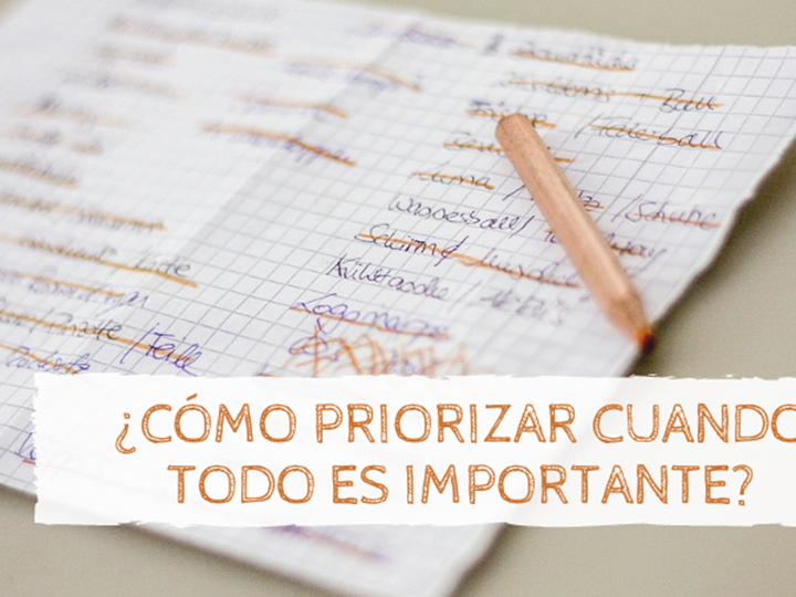 ¿Cómo priorizar cuando todo es importante?